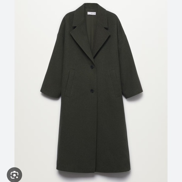 Mango Wool Coat Khaki XS - Picture 4 of 4